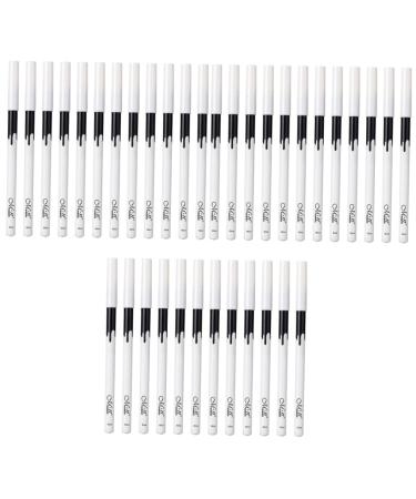 KALLORY 36 Pcs Lying Silkworm Eyeliner Waterproof Eyeliner Pencil Liquid Eyeliner Pencil Wooden Pole Tool 1 count (Pack of 1) Whitex3pcs