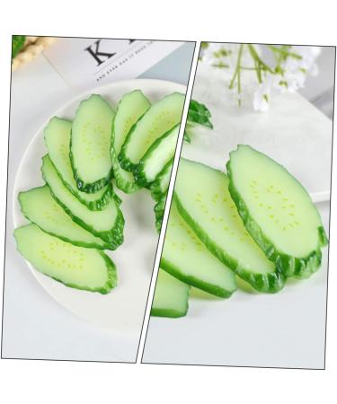 Alipis 40 Pcs Simulation Cucumber Slice Fake Vegetable Decorations Kids Artificial Lemons Lifelike Photo Props Kid Toy Greenery Decor Green Decorations Models Basket Pvc Child Food Play - Buy Online on SooperMarket.com