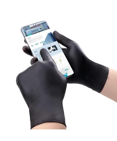 Black Vinyl Disposable Gloves Large 50 Pack - Latex Free, 3 Mil, Powder-Free Exam Gloves for Home Cleaning and Food Handling - 50pcs - Buy Online on SooperMarket.com