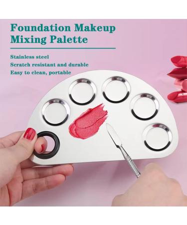Tsathoggua Professional Makeup Palette And Spatula Upgrade Mixing Make Up Palette Stainless Steel Cosmetic Palette With Spatula For Mixing Makeup Cosmetics Or Nail Art - Buy Online on SooperMarket.com