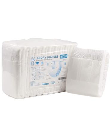LittleForBig Adult Diapers 10 Pack-ABDry White Diapers (Medium 28"-38") M (10 Pack)