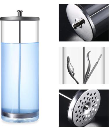 2 Types Disinfection Jar Glass Sterilization Container Sanitizer Glass Manicure Tools for Salon Hairdresser(9 inches) - Buy Online on SooperMarket.com