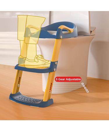 Potty Training Seat with Step Stool Ladder | Kids Toilet Trainer for Boys and Girls - Blue - Buy Online on SooperMarket.com