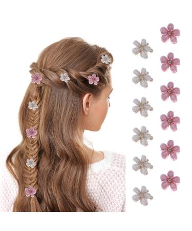 12 Pieces Mini Daisy Flower Hair Claw Clips in White and Pink - Hair Accessories for Women and Girls - Buy Online on SooperMarket.com