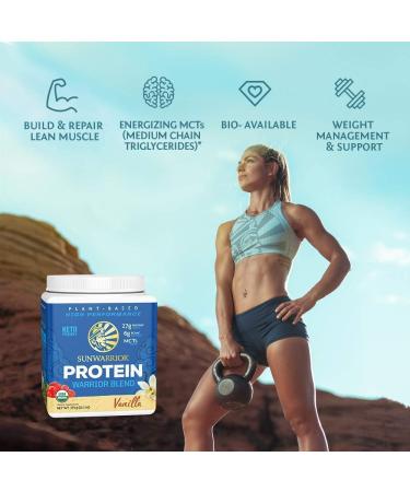 Sunwarrior Warrior Blend Organic Plant-Based Protein - Berry Flavor, 13.2 oz (375 g) - Buy Online on SooperMarket.com