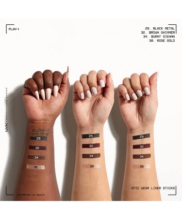 NYX Epic Wear Liner Stick Long-Lasting Eyeliner Pencil - Brown Shimmer 32 | Waterproof Formula - Buy Online on SooperMarket.com
