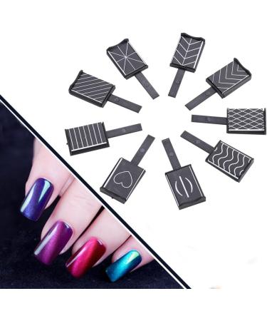 Long-Lasting Double-Head Gel Magnet -11Pcs/Set 3D Cat Eye Magnetic LED Polish Soak Off Stick Manicure Nail Art Tools - Buy Online on SooperMarket.com