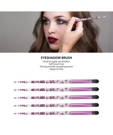 Premium 5pcs Eyeshadow Brush Set - Soft Hair Makeup Brushes for Eyeshadow Eyebrow Eyeliner & Blending Portable Glitter Handle - Buy Online on SooperMarket.com