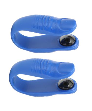 Acupuncture Point Massage Clip Blue Plastic Safe 2-Piece Acupressure Clip for Migraine and Headache