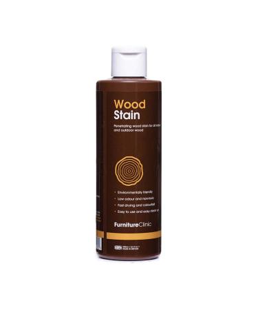 Furniture Clinic Wood Stain | Non-Toxic Wood Stain for Indoor & Outdoor Wood | Polyurethane Wood Finish, Walnut, 250ml (30sqft coverage) 250ml (30sqft coverage) Walnut