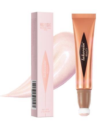 Go Ho Liquid Highlighter Wand Pink Highlighter Makeup Liquid Face Blush Stick Contouring with Cushion Applicator Easy to Blend & Long Lasting & Smooth Natural Dewy Finish 03# Pink Highlighter Liquid 03 # Pink Highlighter Liquid