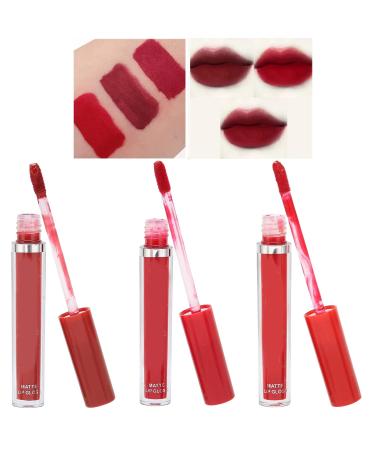 3PC Lipstick Set - Long-Lasting Matte Liquid Lipstick | Waterproof Lip Gloss for Teens | Non-Stick Cup Makeup - Buy Online on SooperMarket.com