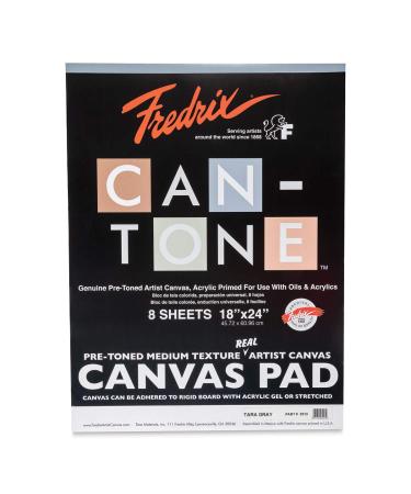 Fredrix Can-Tone Pre-Toned Canvas Pad - Tara Gray  9 x 12