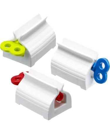 LHKJ 3 Pcs Rolling Toothpaste Tube Squeezer Toothpaste Dispenser Facial Foam Squeezer(Red Green Blue)