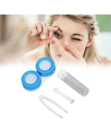 Contact Lens Case Kit Dustproof Waterproof Cute Little Duck Portable Plastic Material Contact Lens Box with Wearing Stick for Travel for Woman Blue - Buy Online on SooperMarket.com