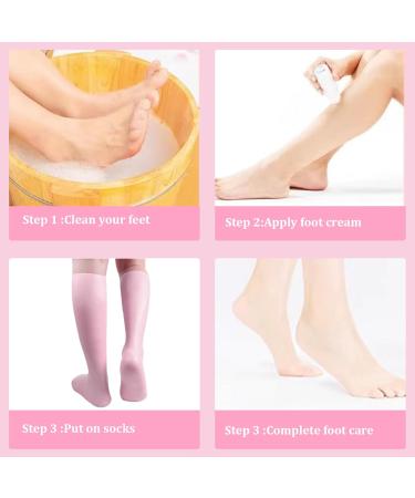 Moisturising Socks 1Pair Anti Slip Elastic Silicone Socks Comfortable Overnight Gel Socks Reusable Foot Moisturiser Socks for Repairing Dry Feet (Pink) Style2 - Buy Online on SooperMarket.com