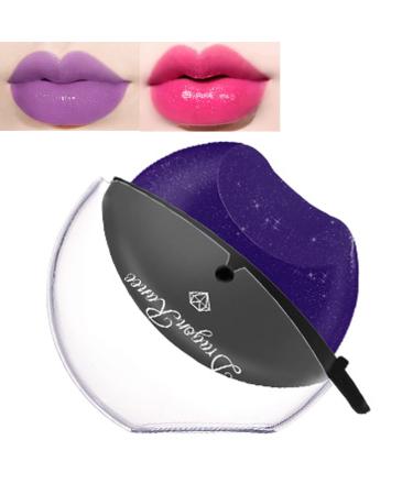 Lazy Lipstick Pearl Lipstick Magic Color Changing Lipstick Labiales Magicos Waterproof Moisturizing Lipstick Long Lasting Lip Stain Non-Stick Cup Lip Shape Smooth Lipstick for Women Blue Blue Lipstick