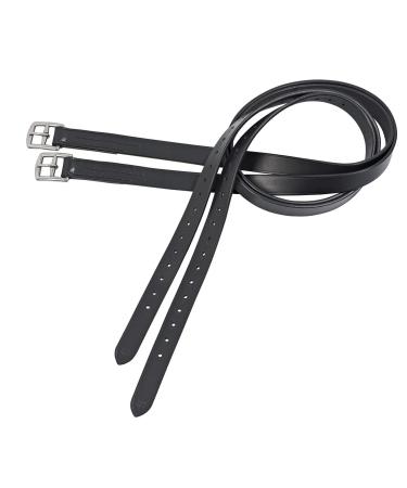 Stirrup leathers Advanced-Curved black fitting: stainless steel length 150 cm