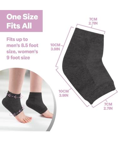 Buy Hilph Gel Heel Socks - Silicone Moisturizing Open Toe Foot Care Spa Socks for Dry Skin - 2 Pairs - Comfy Day & Night Relief - Buy Online on SooperMarket.com
