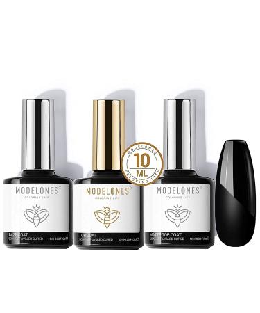 Modelones Gel Nail Polish Matte Top Coat, Base Coat Set with Primer & Dehydrator - Buy Online on SooperMarket.com