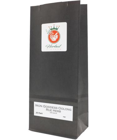 Rue Herb and Iron Goddess Oolong Tea Herbal Infusion (25 Unbleached Tea Bags - 50g)