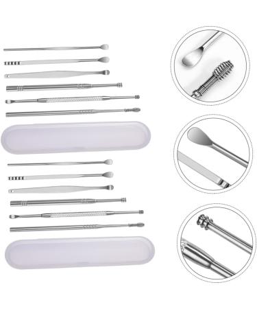 Stainless Steel Ear Cleaning Kit - 6 Sets Ear Pick Scoop Curette Set - Buy Online on SooperMarket.com