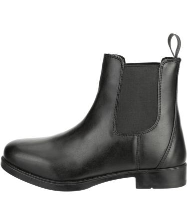 RL24 - Jodhpur riding bootette soft |Children men & women ankle boots |With elastic insert & pull-on |Waterproof Chelsea boots made of synthetic leather |Black riding skates |Size 28-46 35 EU black