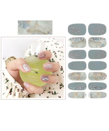 SIUSIO 112pcs Gradient Glitter Nail Wraps with Crystal Glass Nail File - Nail Polish Strips for Women and Girls in Gray - Buy Online on SooperMarket.com