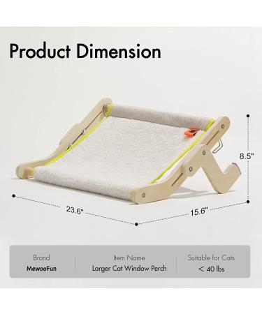 MEWOOFUN Sturdy Cat Window Perch Hammock | Reversible Mat | Holds Up to 40lbs | Beige-Large - Buy Online on SooperMarket.com