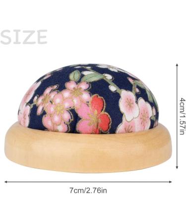 Japanese Style Wooden Base Pin Cushion for Sewing and Crafting - Buy Online on SooperMarket.com