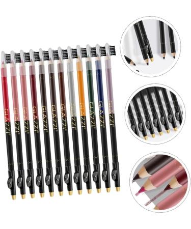 PLAFOPE 12pcs Lip Liner Eyeliner Make up Lipliner Black Waterproof Eyeliner Natural Pen Gel Eyeliner Plastic - Buy Online on SooperMarket.com