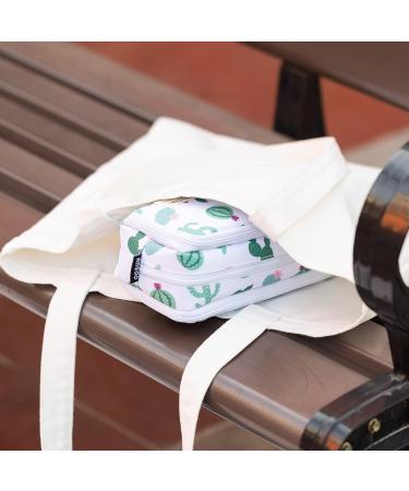 ANGOOBABY Large Pencil Case Big Capacity 3 Compartments Canvas Pencil Pouch for Teen Boys Girls School Students (Green Cactus) - Buy Online on SooperMarket.com