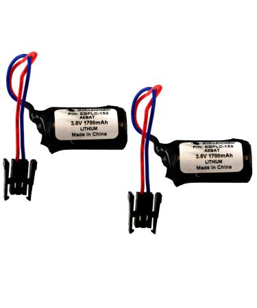 (2-Pack) PLC 3.6V 2100mAh Backup Batteries Replaces Eternacell B9670MC Hitachi H Series PLCS Maxell ER17/33WKP BM6970MC LIBAT-H MR-2JS MR-BAT MR-J2 MR-J2A Motion Robot Q Series RH-10AH