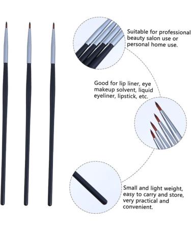 WOONEKY 5pcs Fine Eyeliner Brush Make up for Face Lipstick Brush Gel Liner Eyeliner Black Fiber - Buy Online on SooperMarket.com