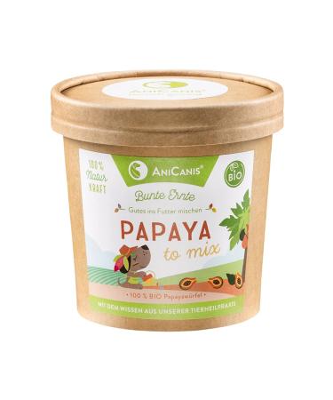 AniCanis Organic Papaya for Dogs - Papaya Cubes Dried - Fruit - Barf Food Supplement - 100g