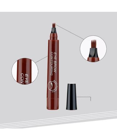 Eyebrow Pen Eye Brow Pencils for Women with 4-Fork-Tip Create Natural Hair-Like Brows Microblading Eyebrow Pen (Black) - Buy Online on SooperMarket.com