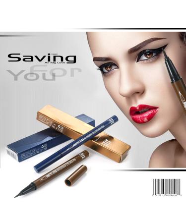 Vtrem 2 Pack Blue Eyeliner Pencil - Waterproof Navy Blue/Light Brown Liquid Eyeliner Pen Set for Smudge Proof, Long Lasting Makeup - Korean Glitter Liner Tools - Buy Online on SooperMarket.com