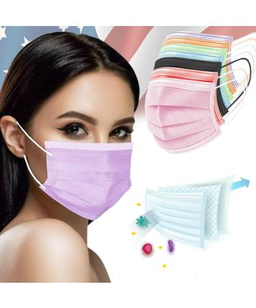 3-Ply Face Mask with Earloop (70 pcs, Multi-Color) - High-Quality Protection - Buy Online on SooperMarket.com