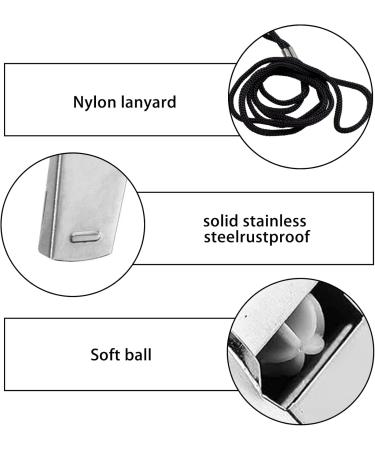 Syqzmya Stainless Steel Whistle Set - 2-Piece Referee Whistle with Lanyard for Coaches & Sports | Clear Sound Signal Pipe for Football & School Sports - Buy Online on SooperMarket.com