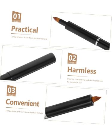 PLAFOPE Portable Lip Brush Lipstick Makeup Brush for Women Lip Balm Applicator Lip Gloss Brush Lip Brush for Women Lip Brush Wand Lip Gloss Applicator Lip Makeup Tools Aluminum 13.40X0.90X0.90CM Black - Buy Online on SooperMarket.com