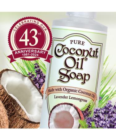 NutriBiotic Pure Coconut Oil Soap - Lavender Lemongrass | Organic Vegan Biodegradable 8 Oz | Unrefined & Non-GMO No Parabens/Sulfates - Buy Online on SooperMarket.com