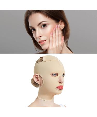 V Line Cheek Chin Slimming Belt Facial Massage Shaper Reusable Breathable Full Face Strap for Facial Shaping Skin Lifting (M)