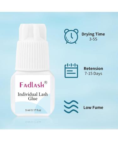 5ml Individual Lash Glue for DIY Cluster Lash Application | Fast Drying 3-5 Seconds | Long Lasting Adhesive for Extensions | 7-15 Days Wear Time - Buy Online on SooperMarket.com