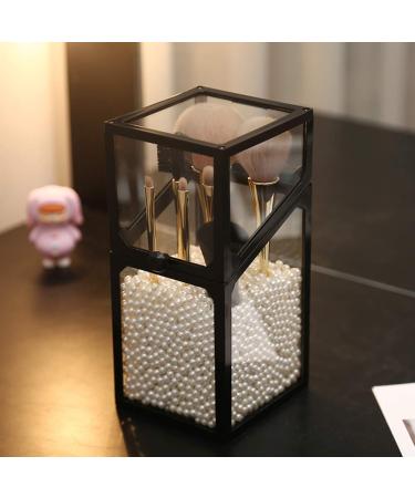 Yanroo organizer for make-up brush holder with lid.The storage of cosmetics brushes contains a pen holder a make-up brush an eyeliner a lipstick etc.