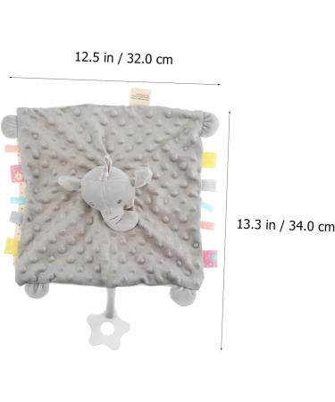Healvian Baby Bunny Plush Teething Toy Blanket - Grey 34x32cm - Buy Online on SooperMarket.com