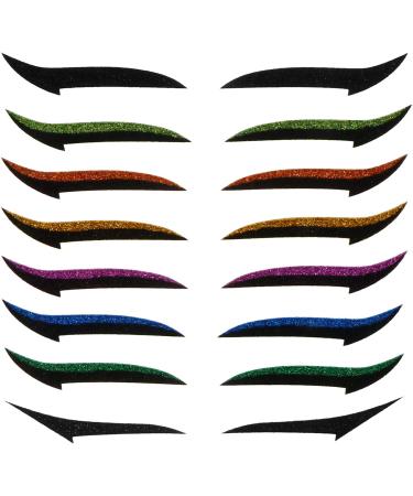CANIGHT 36 Pairs Glitter Eyeliner DIY Eyelid Tape Double-sided Tape Eyeshadow Tape Eye Line Strip Sticker - Buy Online on SooperMarket.com