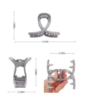 WACHLL 3 Inch Hair Claw Clips for Women - Set of 9 Nonslip Medium Large Clips for Thin Hair - Cross-Shaped Bobby Pins - Buy Online on SooperMarket.com