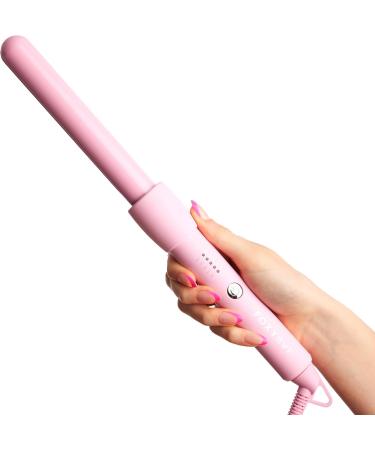 FoxyBae Bounce Bae 1-Inch Ceramic Hair Curling Iron | Dual Voltage Curling Wand for Smooth Frizz-Free Hair | 360 Swivel Cord | Party-Pink - Buy Online on SooperMarket.com