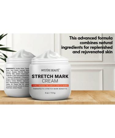 Mystre Beaut Stretch Mark Cream - Reduces Stretch Marks, Moisturizes Skin with Cocoa Butter & Shea Butter - Vitamins A & E Skincare for Mamas - All Skin Types - 4 oz - Buy Online on SooperMarket.com