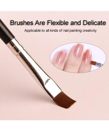 5-Piece Professional Nail Brush Set | Nail Art & Design Brushes for DIY UV Gel & Acrylic Nail Art | Black Nail Accessories - Buy Online on SooperMarket.com
